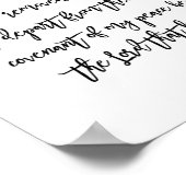 イザヤ54:10、水彩聖なる書物、 経典、マウンテンアート ポスター (角)