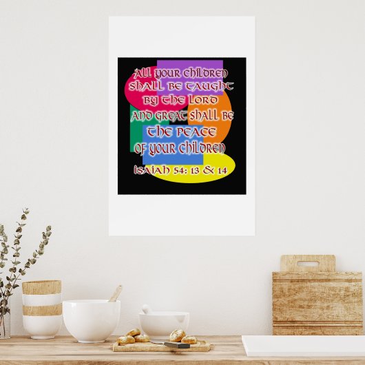 イザヤ54 13 & 14 ポスター (キッチン)