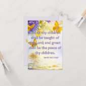 イザヤ54:13 KJV聖書聖なる書物、 経典Pic Greeting カード (正面/裏面インサイチュ)