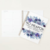 イザヤ54:17あなたがたに対して武器が形成されなかったフローラ プランナー手帳 (ディスプレー)