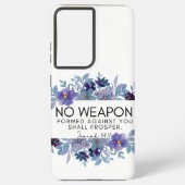 イザヤ54:17あなたがたに対して武器が形成されなかったフローラ SAMSUNG GALAXYケース (裏面)