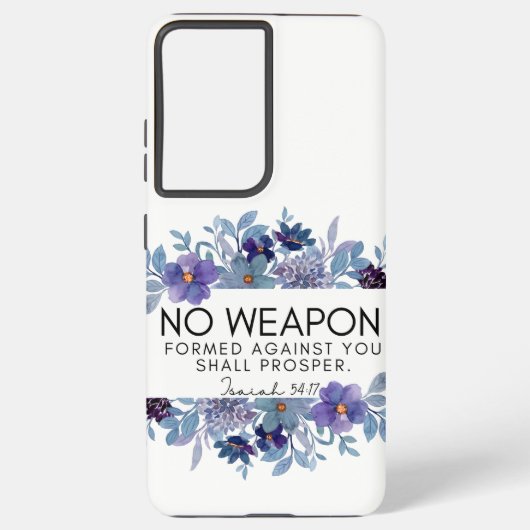 イザヤ54:17あなたがたに対して武器が形成されなかったフローラ SAMSUNG GALAXYケース (裏面)