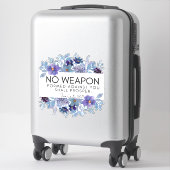 イザヤ54:17武器クリスチャン聖なる書物、 経典フローラなし シール (スーツケース)