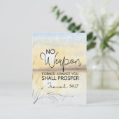 イザヤ54 17聖書に対して武器は形成されなかった ポストカード (スタンド正面)