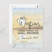 イザヤ54 17聖書に対して武器は形成されなかった ポストカード (正面/裏面)