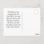 イザヤ54 17聖書に対して武器は形成されなかった ポストカード (裏面)