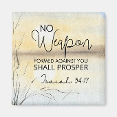 イザヤ54 17聖書に対して武器は形成されなかった マグネット (正面)