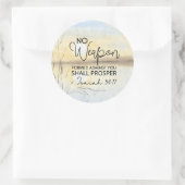 イザヤ54 17聖書に対して武器は形成されなかった ラウンドシール (バッグ)