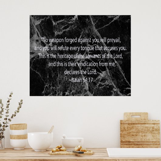 イザヤ54:17 ポスター (キッチン)