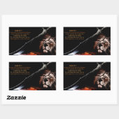 イザヤ54:17 長方形シール (シート)