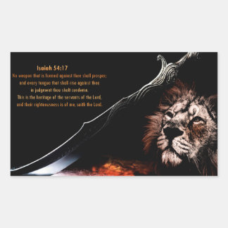 イザヤ54:17 長方形シール