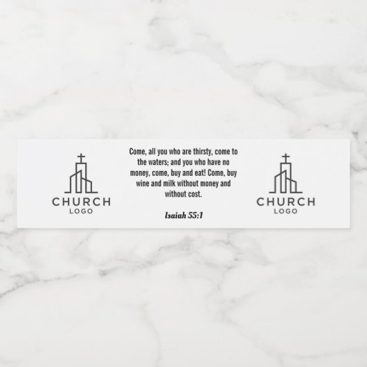 イザヤ55:1水ラベル ペットボトルラベル (シングルラベル)