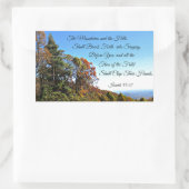 イザヤ55:12山と丘は… 長方形シール (バッグ)