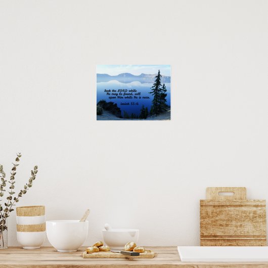 イザヤ55:6主が見つかるうちに、主を求めなさい ポスター (キッチン)