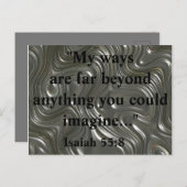 イザヤ55:8強力な聖書引用文 ポストカード (正面/裏面)