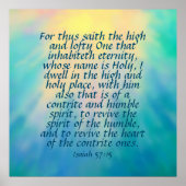 イザヤ57:15 ポスター (正面)