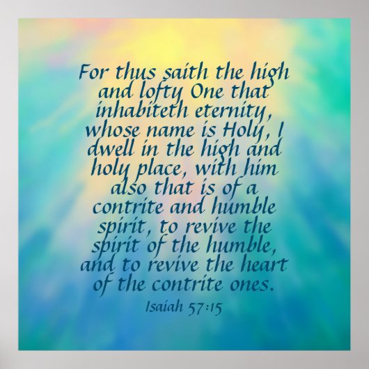 イザヤ57:15 ポスター (正面)