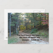 イザヤ58:11主は道を知っている… ポストカード (正面/裏面)