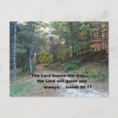イザヤ58:11主は道を知っている… ポストカード (正面)
