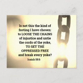 イザヤ58:6わたしは断食の種類を選んだ ポストカード