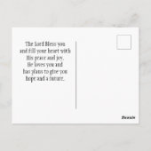 イザヤ58:6わたしは断食の種類を選んだ ポストカード (裏面)