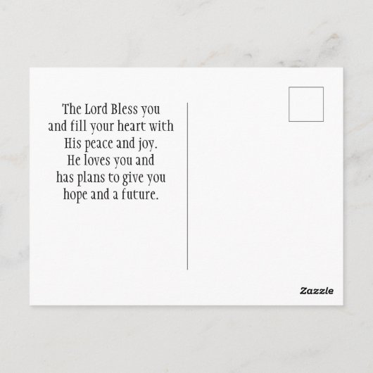 イザヤ58:6わたしは断食の種類を選んだ ポストカード (裏面)