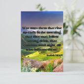 イザヤ5:11 KJV聖書聖なる書物、 経典Pic Greeting カード (スタンド正面)