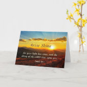 イザヤ60:1-2主の栄光があなたに上って来る カード (黄色い花)