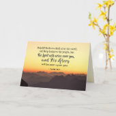 イザヤ60:2闇は地の聖書を覆う カード (黄色い花)