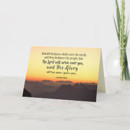 イザヤ60:2闇は地の聖書を覆う カード
