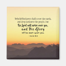 イザヤ60:2闇は地の聖書を覆う マグネット