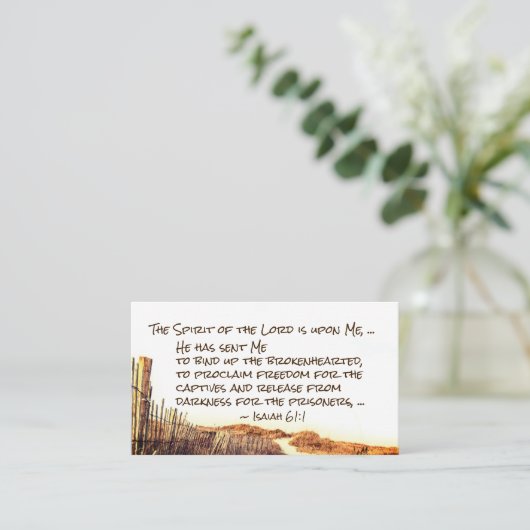 イザヤ61:1主の霊がわたしに臨む 名刺 (スタンド正面)