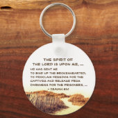イザヤ61:1兄弟の心を縛り、聖なる書物、 経典 キーホルダー (正面)
