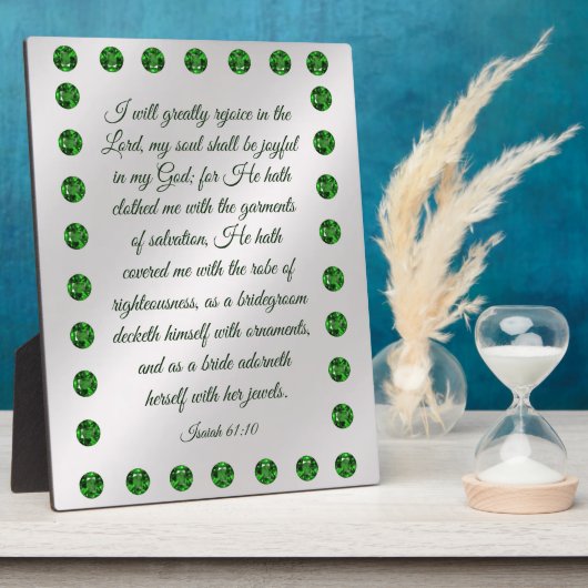 イザヤ61:10プラーク フォトプラーク (側面)