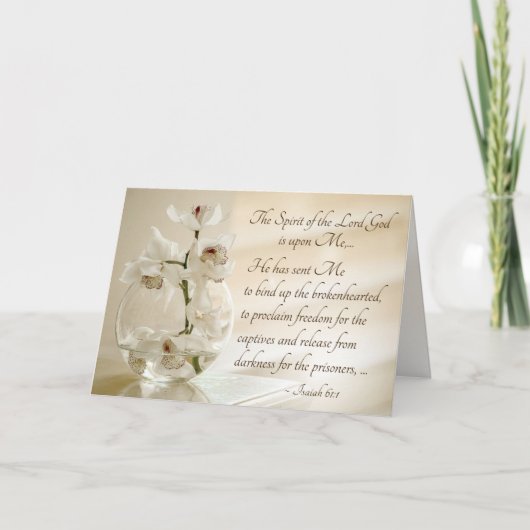 イザヤ61:1,3主の霊がわたしに臨む カード (正面)