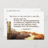 イザヤ61:1,3兄弟の心を縛り上げ、聖なる書物、 経典 ポストカード (正面/裏面)