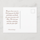 イザヤ61:3彼は私を灰の与え美しいに遣わした ポストカード (裏面)