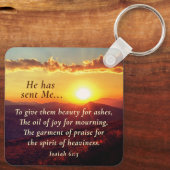 イザヤ61"3油喪に服す喜び，聖句 キーホルダー (裏面)