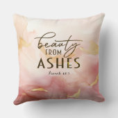 イザヤ61 3美しいアッシュバイブル聖句ピンク クッション (裏面)