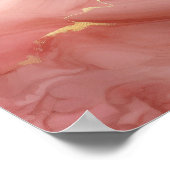 イザヤ61 3美しいアッシュバイブル聖句ピンク ポスター (角)