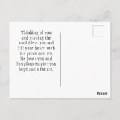 イザヤ61 3美しいアッシュバイブル聖句ピンク ポストカード (裏面)