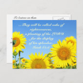 イザヤ61:3聖書の詩のはがき ポストカード (正面/裏面)