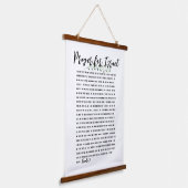 イザヤ62イスラエル祈りの言葉オリーブブランチウッド 吊り下げ型タペストリー (傾斜あり)