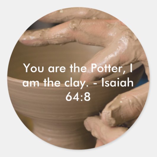 イザヤ64:8シール ラウンドシール (正面)