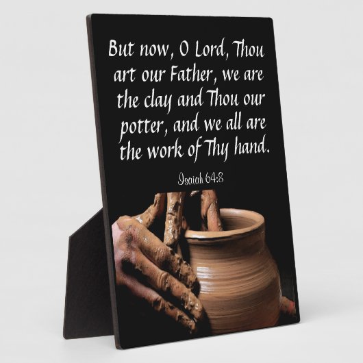 イザヤ64:8 フォトプラーク (側面)