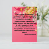 イザヤ65:16 KJV聖書聖なる書物、 経典Pic Greeting カード (スタンド正面)