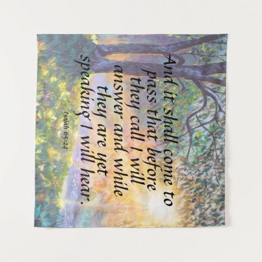 イザヤ65:24 タペストリー (正面(横))