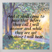 イザヤ65:24 ポスター (正面)