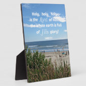 イザヤ6:3聖なる、聖なる、聖なる者は主である。 フォトプラーク (側面)