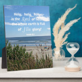 イザヤ6:3聖なる、聖なる、聖なる者は主である。 フォトプラーク (側面)